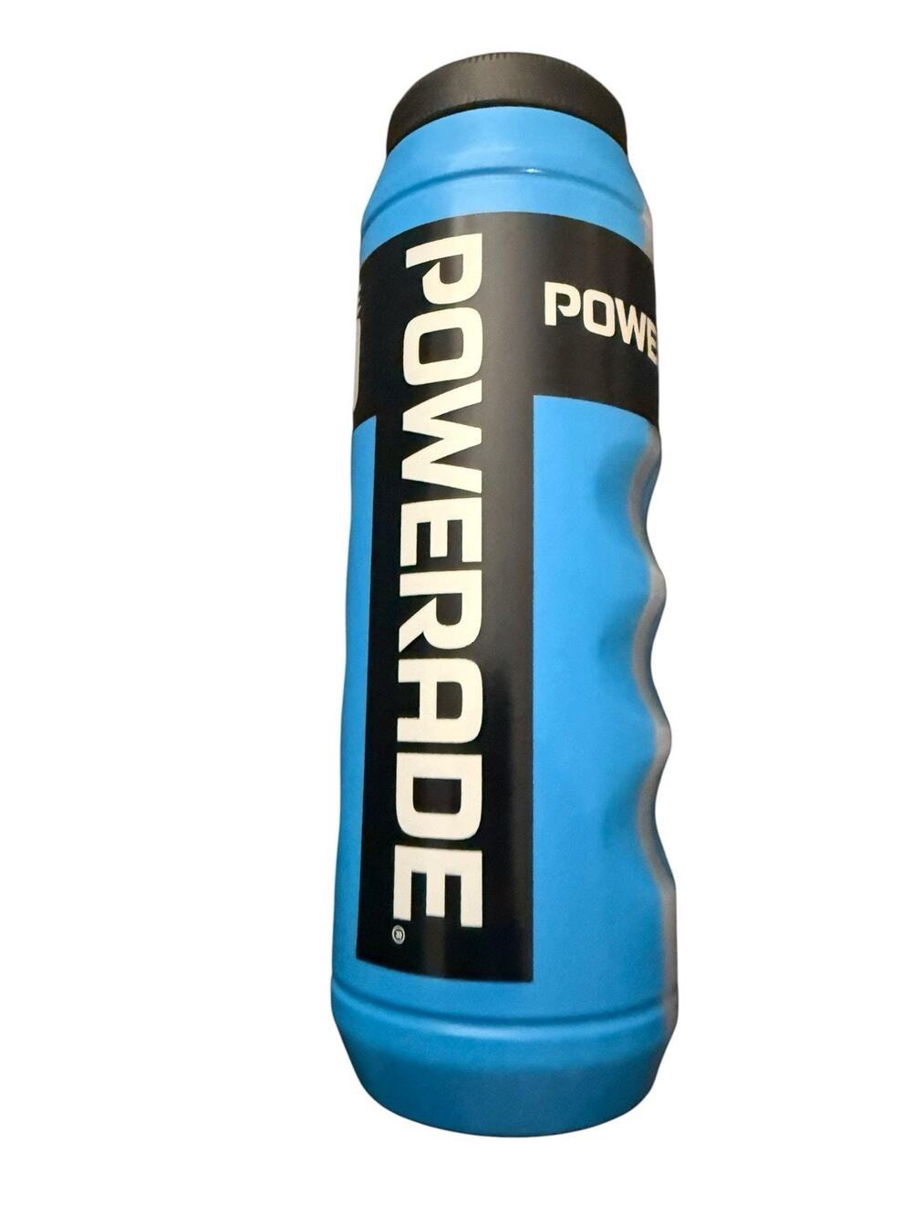 New Brand Powerade Squeeze Blue Black Plastic Push Cap Sport Drink Water Bottle